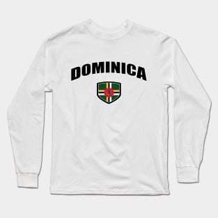 Dominica National Flag Shield Long Sleeve T-Shirt